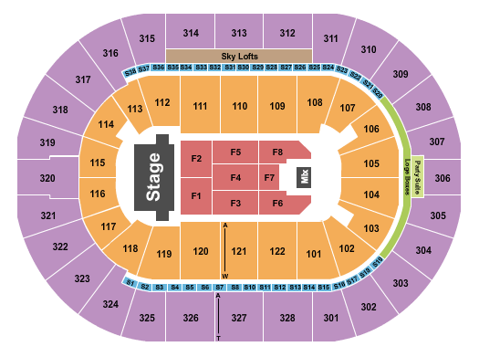 BOK Center TSO Seating Chart